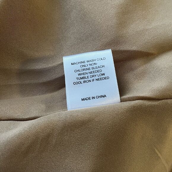 Gibson Latimer Dress Women SZ 12 Beige Animal Print Crew Neck Sheath Midi Lined - Picture 13 of 13